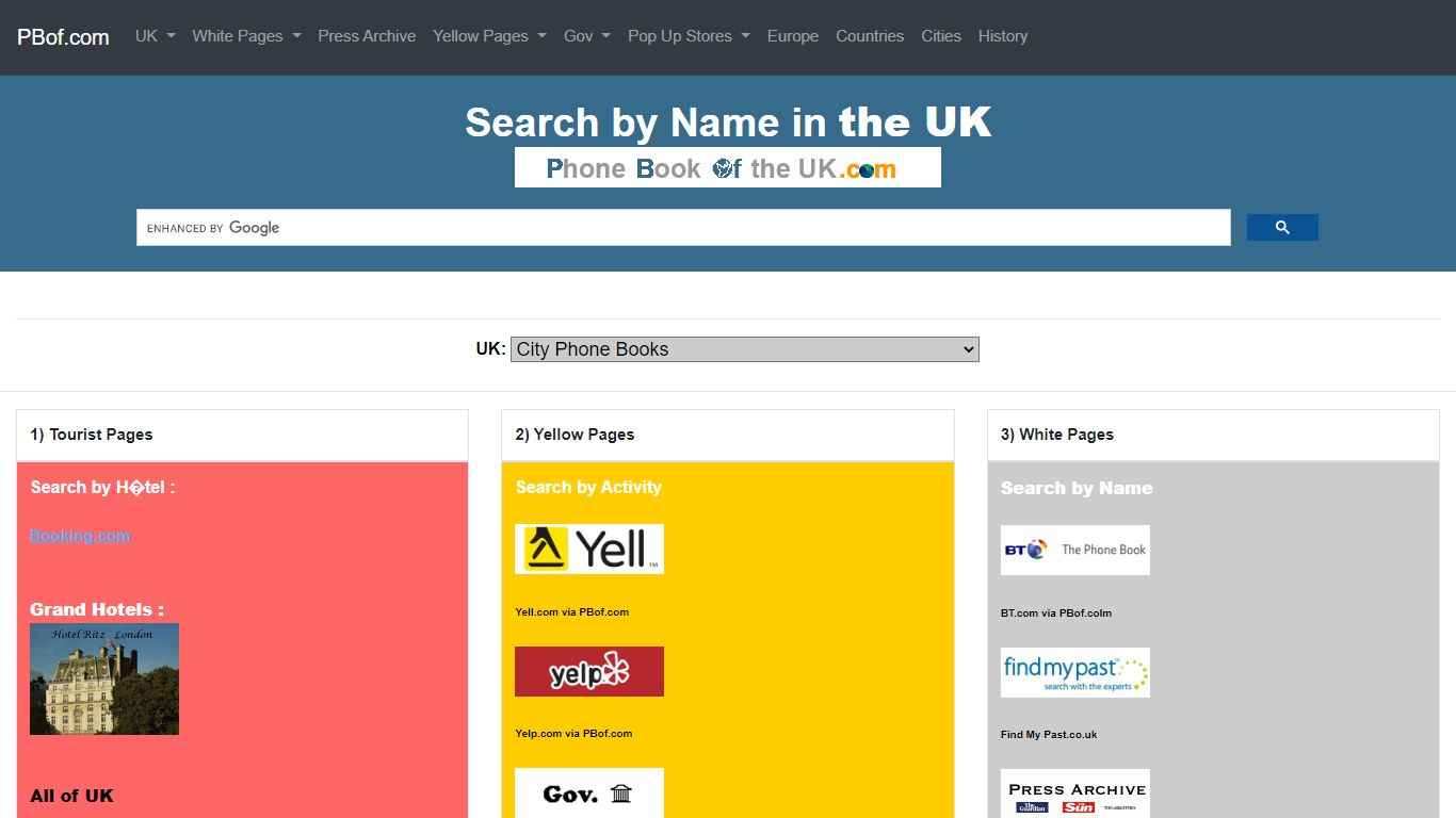 Phone Book of the UK.com +44 - Directory